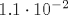 1.1\cdot10^{-2}