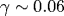 \gamma\sim 0.06