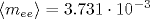 \langle m_{ee} \rangle = 3.731\cdot 10^{-3}