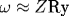 \omega\approx Z\text{Ry}