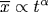 \overline{x}\propto t^{\alpha}