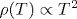 \rho (T)\propto T^2