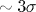 \sim 3\sigma 