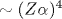 \sim (Z\alpha )^4